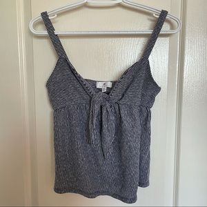 Nordstrom Striped Tie Front Tank